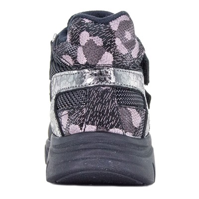 Ботинки 82123-22 черный с розовым принтом