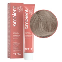 TEFIA Ambient 9.18 Перманентная крем-краска для волос / Очень светлый блондин пепельно-коричневый, 60 мл