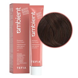 TEFIA Ambient 6.877 Перманентная крем-краска для волос / Темный блондин интенсивный коричнево-фиолетовый, 60 мл