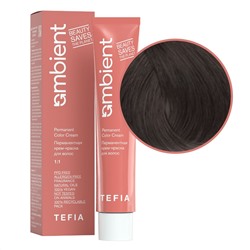 TEFIA Ambient 6.11 Перманентная крем-краска для волос / Темный блондин интенсивный пепельный, 60 мл