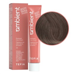 TEFIA Ambient 7.01 Перманентная крем-краска для волос / Блондин натуральный пепельный, 60 мл