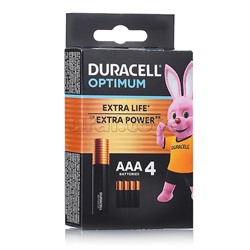 Батарейки алкалиновые DURACELL OPTIMUM LR03 BL4 (4 шт)