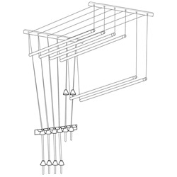 Сушилка для белья "Лиана" 140 см  метал.крепление