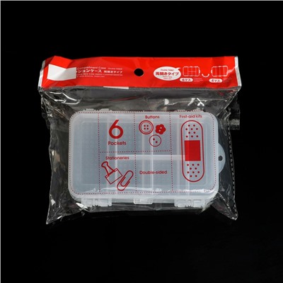 Бокс пластиковый для хранения двухсторонний, 14,5×9,5×4,5 см, 10 ячеек, прозрачный No brand