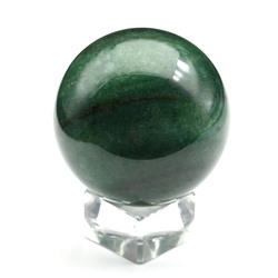 Коллекционный шар из авантюрина зеленого, диаметр 55мм, 245г
