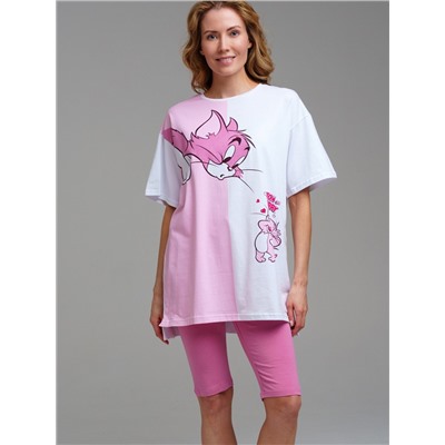 Комплект трикотажный для женщин: фуфайка (футболка), бриджи