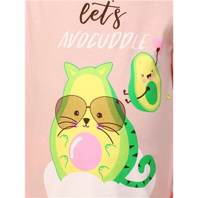 Детская пижама "Кошка авокадо" длинный рукав