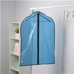Чехол для одежды доляна, 60×90 см, полиэтилен, цвет синий Доляна