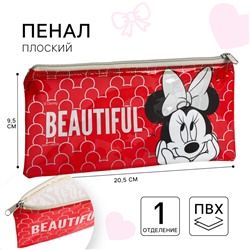 Пенал мягкий, 1 отделение, 95х205 мм, пвх, минни маус Disney