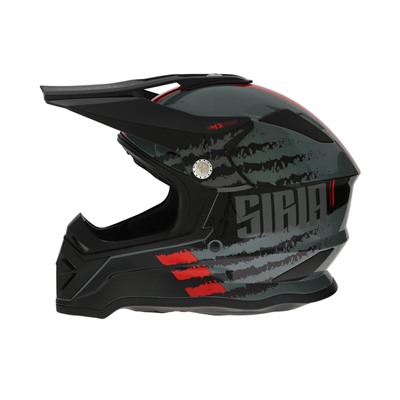 Шлем кроссовый, размер XL (60-61), модель - BLD-819-7, черно-красный