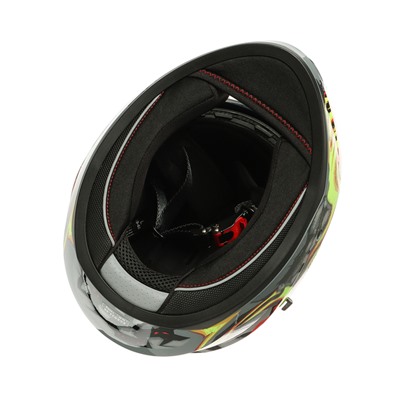 Шлем интеграл с двумя визорами, размер XS (53-54), модель BLD-M67E, черно-желтый