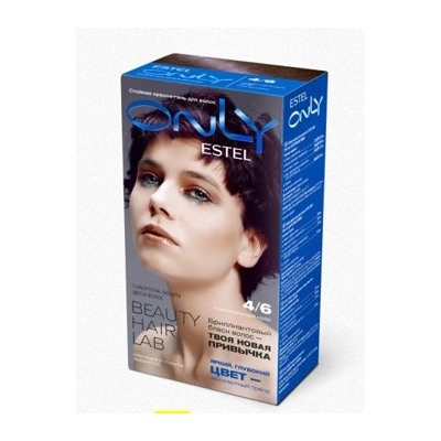 ESTEL ONLY Стойкая краска-гель для волос 4/6 Шатен фиолетовый 125 мл