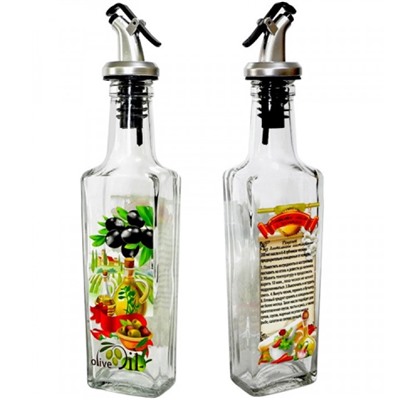 Бутылка для жидких специй 250мл с пластм.дозатором (оливковое масло с чесноком) (626-584)