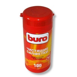 Салфетки чистящие для мониторов Buro BU-Tscreen, 100 шт, нетканый материал, в тубе