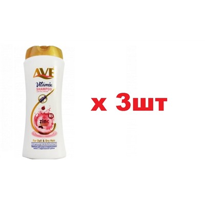 AVE Vitamix Шампунь для сухих и поврежденных волос с пиритионом цинка 400мл