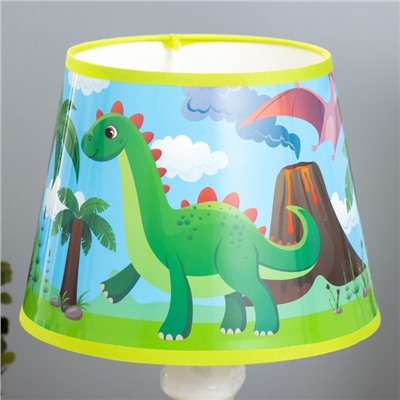 Настольная лампа "Динозавры" Е14 15Вт зеленый 20х20х30 см RISALUX