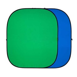 Двухсторонний тканевый фон хромакей Twist, 240 × 240 см, цвет синий / зелёный