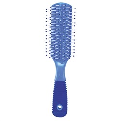 Ollin Щётка для укладки волос 730543, 7 рядов, нейлоновые штифты, пластик, синий, 17 см