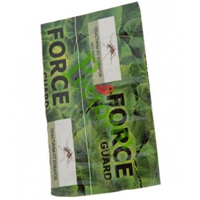 Средство от комаров пластины Force guard зеленые без запаха И0002-0017 1/200