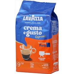 LAVAZZA. Crema E Gusto Espresso Forte (зерновой) 1 кг. мягкая упаковка