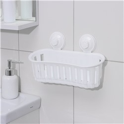 Держатель для ванных принадлежностей на вакуммных присосках, 30×12×17 см, цвет белый No brand