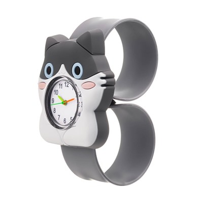 Часы наручные детские "Кот", ремешок силикон