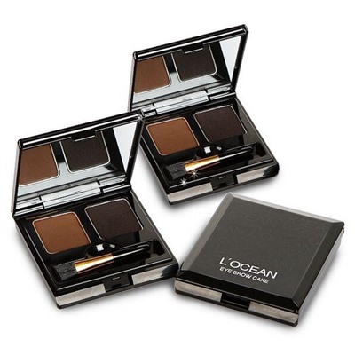 L’ocean Тени для бровей / Eye Brow Cake, 02 Light Brown + Brown