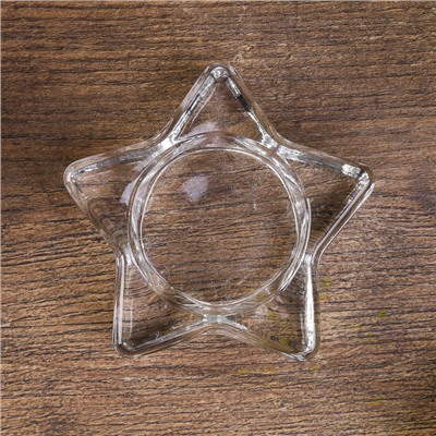 Подсвечник стекло "Звезда" 7,5х7,5х2 см
