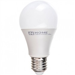 Лампа светодиодная Е27 20W холодный свет 4000К А60 IN HOME LED-A60-VC (530131)