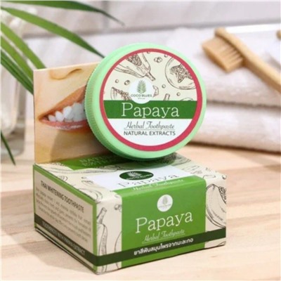 Coco Blues Травяная зубная паста с экстрактом папайи / Papaya Herbal Toothpaste, 30 г