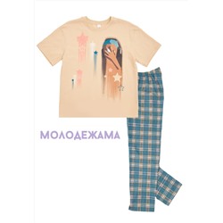 Пижама подростковая, брюки с футболкой НП0004