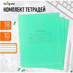 Комплект тетрадей из 10 штук, 18 листов в линию кпк Calligrata