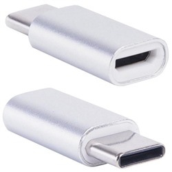 Переходник USB Type-C 3.1 - USB B micro серебро /31049/