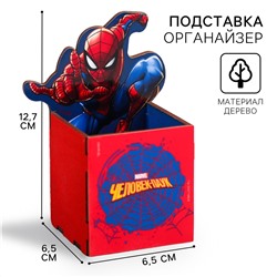 Органайзер для канцелярии, 6.5х6.5х7 см, человек-паук MARVEL