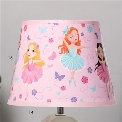 Настольная лампа "Феи" Е14 15Вт розово-белый 20х20х32 см RISALUX