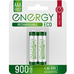 Аккумулятор AAA-900mAh Ni-MH HR03/2B (2шт) Energy Eco (104987)