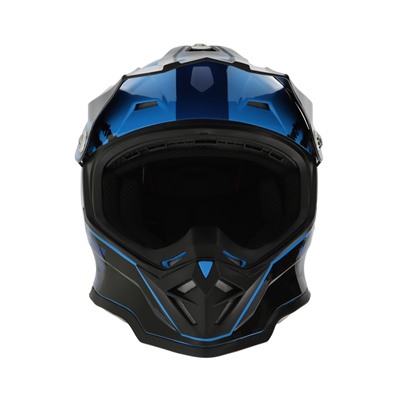 Шлем кроссовый, размер L (59-60), модель - BLD-819-7, черно-синий