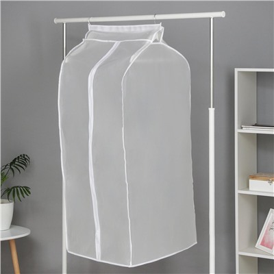 Чехол для одежды плотный доляна, 60×100×50 см, peva, цвет белый Доляна