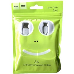 Кабель USB для зарядки Type-C, 1,0м 3А X-13 /Г