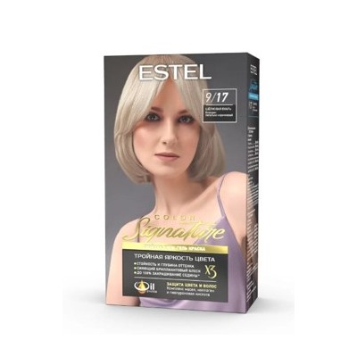 ESTEL COLOR Signature Крем-гель краска для волос тон 9/17 Шелковая вуаль
