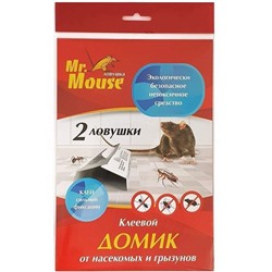 Средство от грызунов Ловушка клеевая Mr.Mouse (домик 2шт) М-0268 1/24