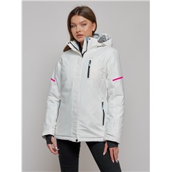 Горнолыжная куртка женская зимняя белого цвета 2002Bl