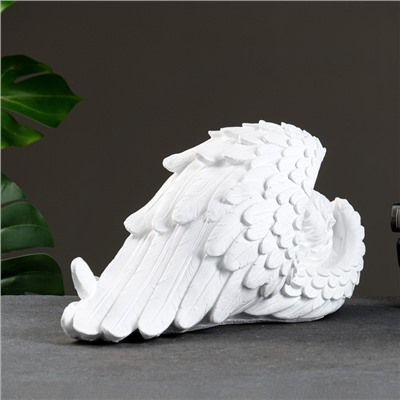 Фигура "Ангел в крыле большой" 17х38х21см, белый