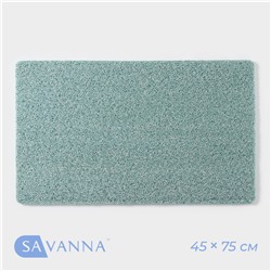 Коврик в ванну savanna, 45×75 см, пвх, цвет бирюзовый SAVANNA