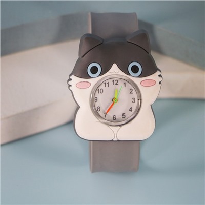 Часы наручные детские "Кот", ремешок силикон