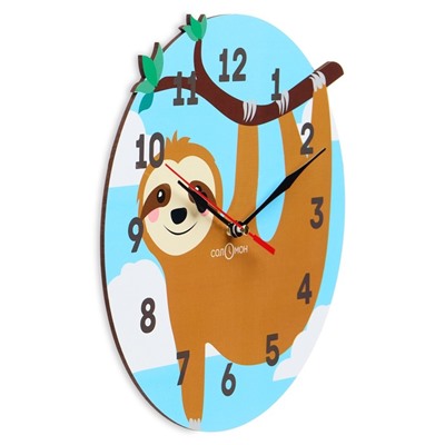 Часы настенные детские "Ленивец", бесшумные, АА
