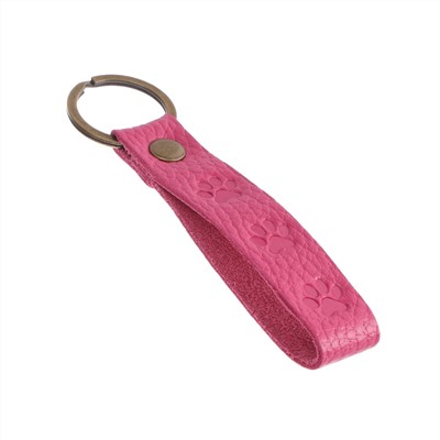 Брелок для автомобильного ключа, ремешок, натуральная кожа, розовый, лапка No brand
