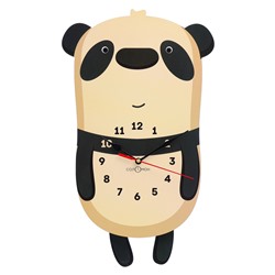 Часы настенные детские "Панда", бесшумные, с маятником, 23х40 см, АА