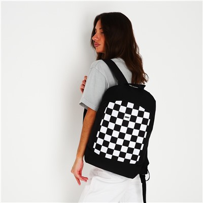 Рюкзак школьный текстильный lucky, 46х30х10 см, вертикальный карман, цвет черный NAZAMOK