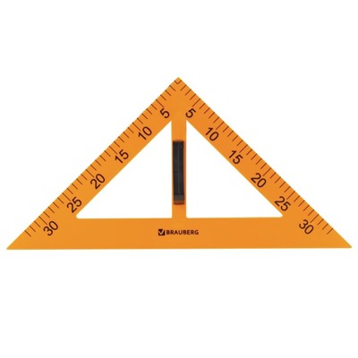 Набор чертежный для классной доски BRAUBERG: 2 треугольника, транспортир, циркуль, линейка 100 см